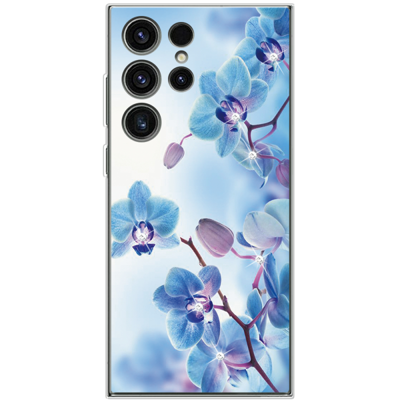 Чехол со стразами Samsung Galaxy S23 Ultra (S918) Orchids