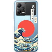 Прозрачный чехол BoxFace Xiaomi Poco X5 5G Большая волна в Канагаве