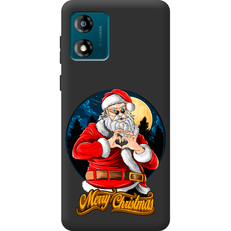 Черный чехол BoxFace Motorola E13 Cool Santa