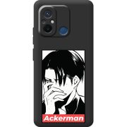 Черный чехол BoxFace Xiaomi Redmi 12C Attack On Titan - Ackerman