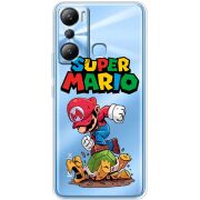 Прозрачный чехол BoxFace Infinix Hot 20i Super Mario