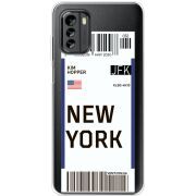 Прозрачный чехол BoxFace Nokia G60 Ticket New York