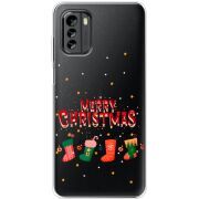 Прозрачный чехол BoxFace Nokia G60 Merry Christmas