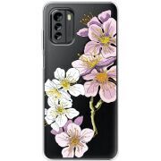 Прозрачный чехол BoxFace Nokia G60 Cherry Blossom