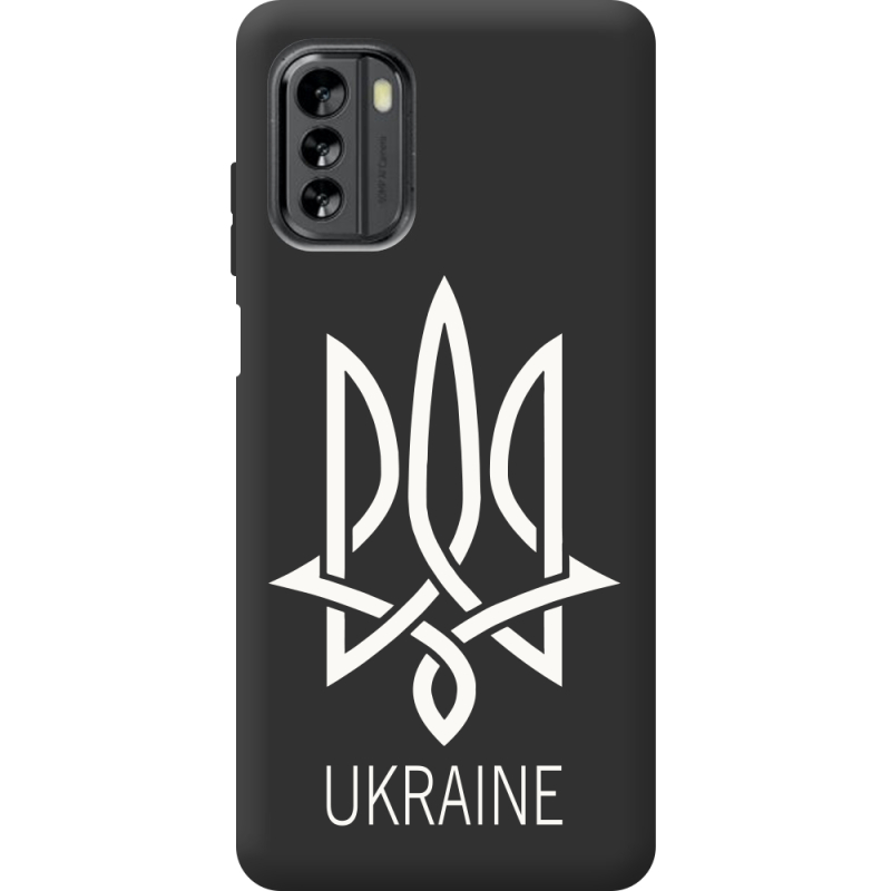 Черный чехол BoxFace Nokia G60 Тризуб монограмма ukraine