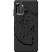 Черный чехол BoxFace Nokia G60 Horse