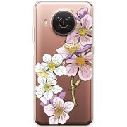 Прозрачный чехол BoxFace Nokia X10 Cherry Blossom