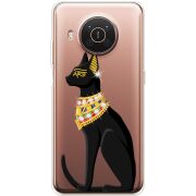 Чехол со стразами Nokia X10 Egipet Cat