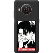 Черный чехол BoxFace Nokia X10 Attack On Titan - Ackerman