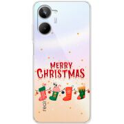 Прозрачный чехол BoxFace Realme 10 4G Merry Christmas