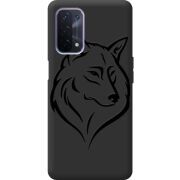 Черный чехол BoxFace OPPO A54 5G Wolf