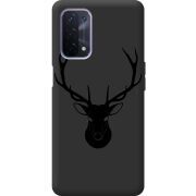 Черный чехол BoxFace OPPO A54 5G Deer