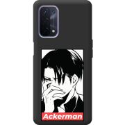 Черный чехол BoxFace OPPO A74 5G Attack On Titan - Ackerman