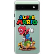 Прозрачный чехол BoxFace Google Pixel 6A Super Mario