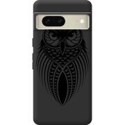 Черный чехол BoxFace Google Pixel 7 Owl