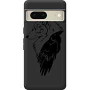 Черный чехол BoxFace Google Pixel 7 Wolf and Raven