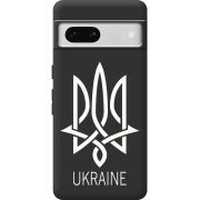 Черный чехол BoxFace Google Pixel 7A Тризуб монограмма ukraine