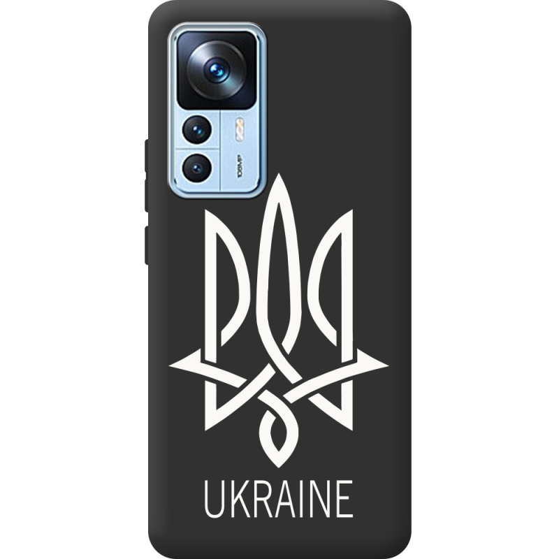 Черный чехол BoxFace Xiaomi 12T / 12T Pro Тризуб монограмма ukraine
