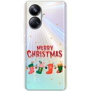 Прозрачный чехол BoxFace Realme 10 Pro Plus Merry Christmas