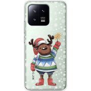 Прозрачный чехол BoxFace Xiaomi 13 Christmas Deer with Snow