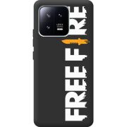 Черный чехол BoxFace Xiaomi 13 Free Fire White Logo