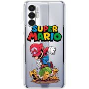 Прозрачный чехол BoxFace Tecno POVA 3 Super Mario