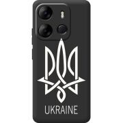 Черный чехол BoxFace Tecno Spark Go 2023 Тризуб монограмма ukraine