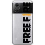 Прозрачный чехол BoxFace Xiaomi Redmi Note 11R Free Fire Black Logo