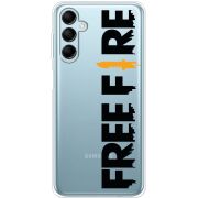 Прозрачный чехол BoxFace Samsung Galaxy M14 5G (M146) Free Fire Black Logo
