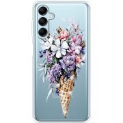 Чехол со стразами Samsung Galaxy M14 5G (M146) Ice Cream Flowers