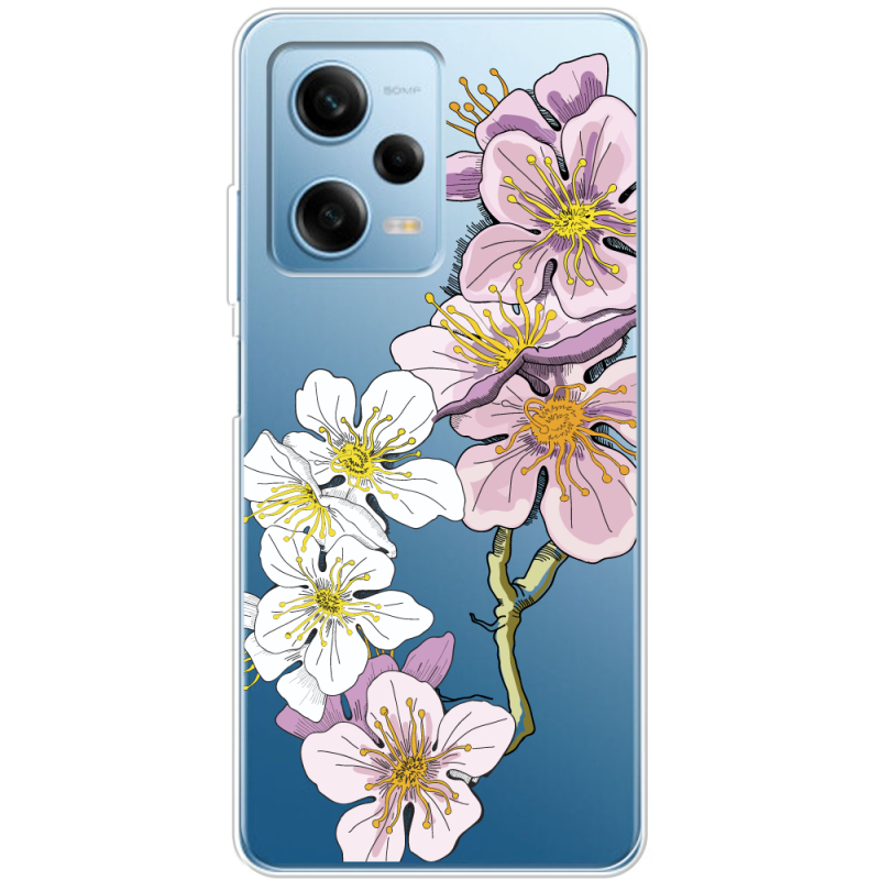Прозрачный чехол BoxFace Xiaomi Redmi Note 12 Pro Plus 5G Cherry Blossom