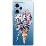 Чехол со стразами BoxFace Xiaomi Redmi Note 12 Pro Plus 5G Ice Cream Flowers