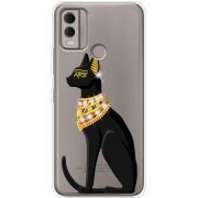 Чехол со стразами Nokia C22 Egipet Cat