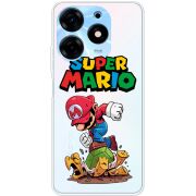 Прозрачный чехол BoxFace Tecno Spark 10 Pro Super Mario