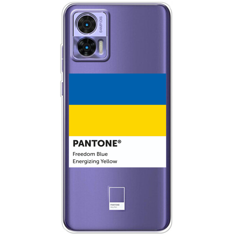 Прозрачный чехол BoxFace Motorola Edge 30 Neo Pantone вільний синій