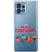 Прозрачный чехол BoxFace Motorola Edge 40 Pro Merry Christmas