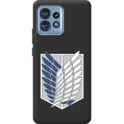 Черный чехол BoxFace Motorola Edge 40 Pro Атака Титанов Крылья Свободы