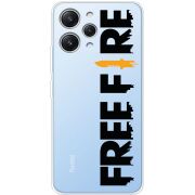 Прозрачный чехол BoxFace Xiaomi Redmi 12 Free Fire Black Logo