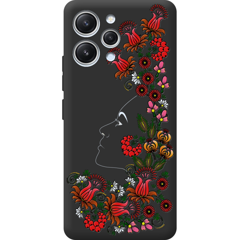 Черный чехол BoxFace Xiaomi Redmi 12 3D Ukrainian Muse