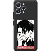 Черный чехол BoxFace Xiaomi Redmi 12 Attack On Titan - Ackerman