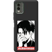 Черный чехол BoxFace Nokia C32 Attack On Titan - Ackerman