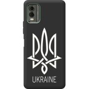 Черный чехол BoxFace Nokia C32 Тризуб монограмма ukraine