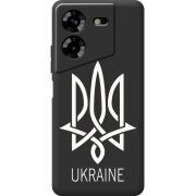 Черный чехол BoxFace Tecno POVA 5 Тризуб монограмма ukraine