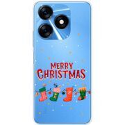 Прозрачный чехол BoxFace Tecno Spark 10C Merry Christmas