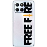 Прозрачный чехол BoxFace Honor X6 Free Fire Black Logo