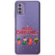 Прозрачный чехол BoxFace Nokia G42 Merry Christmas