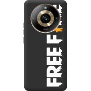 Черный чехол BoxFace Realme 11 Pro / 11 Pro Plus Free Fire White Logo