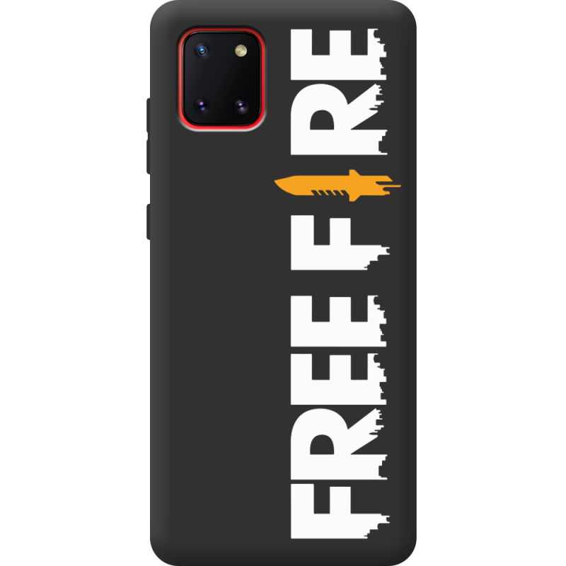 Черный чехол BoxFace Samsung N770 Galaxy Note 10 Lite Free Fire White Logo