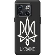 Черный чехол BoxFace OnePlus 10T Тризуб монограмма ukraine
