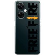 Прозрачный чехол BoxFace OnePlus Nord CE 3 Lite Free Fire Black Logo